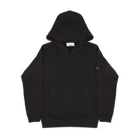 Kids Black Cotton Hoodie with Pocket