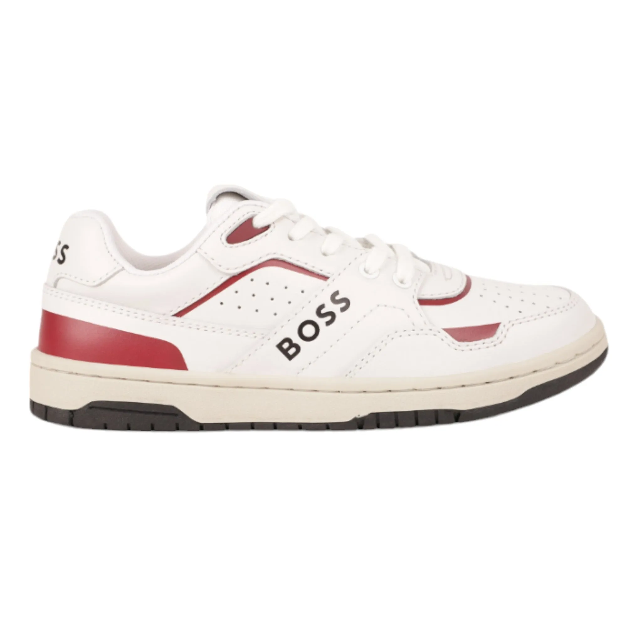 Hugo Boss Kids Lace-Up Leather Retro Sneakers