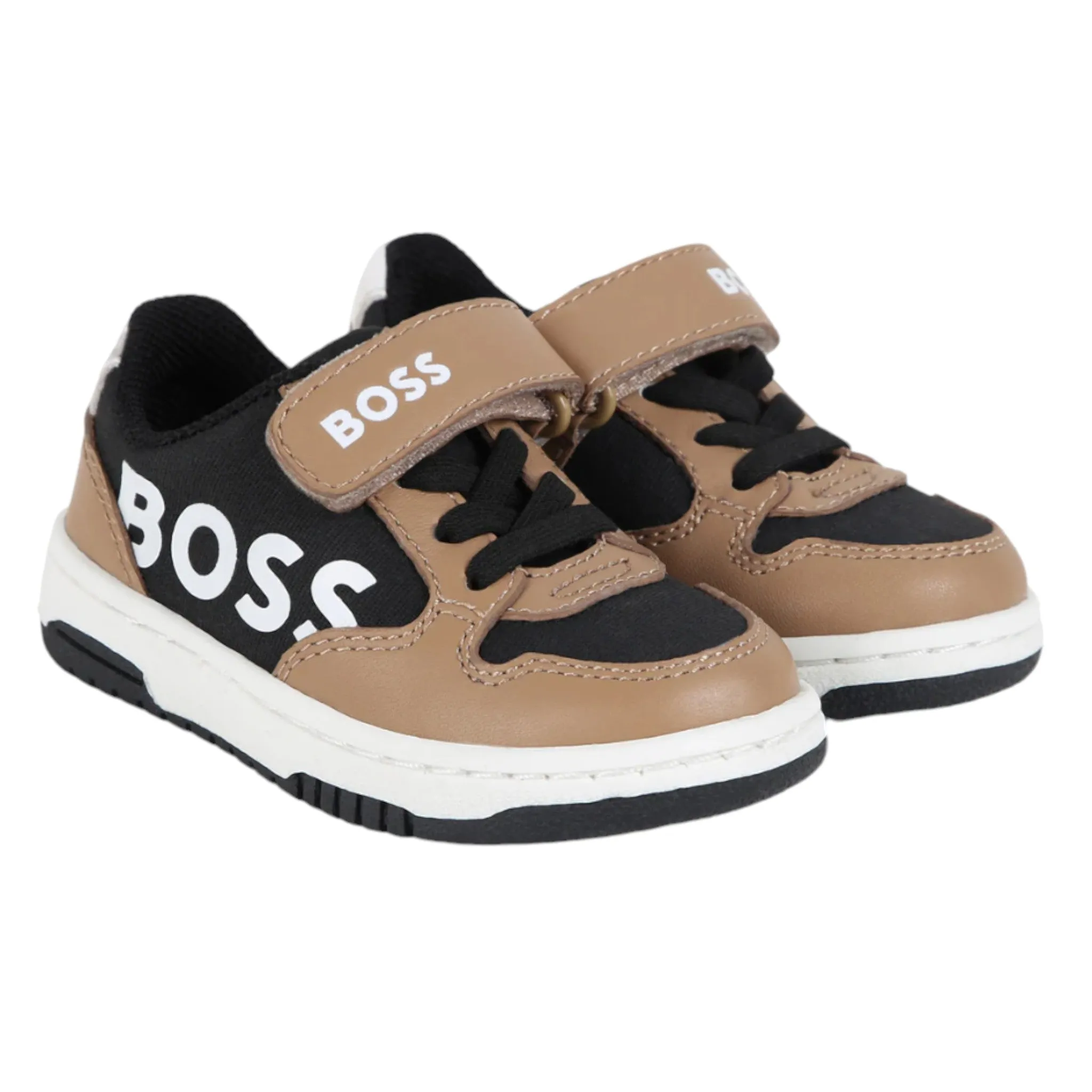 Hugo Boss Kids Mix Material Strap Sneakers