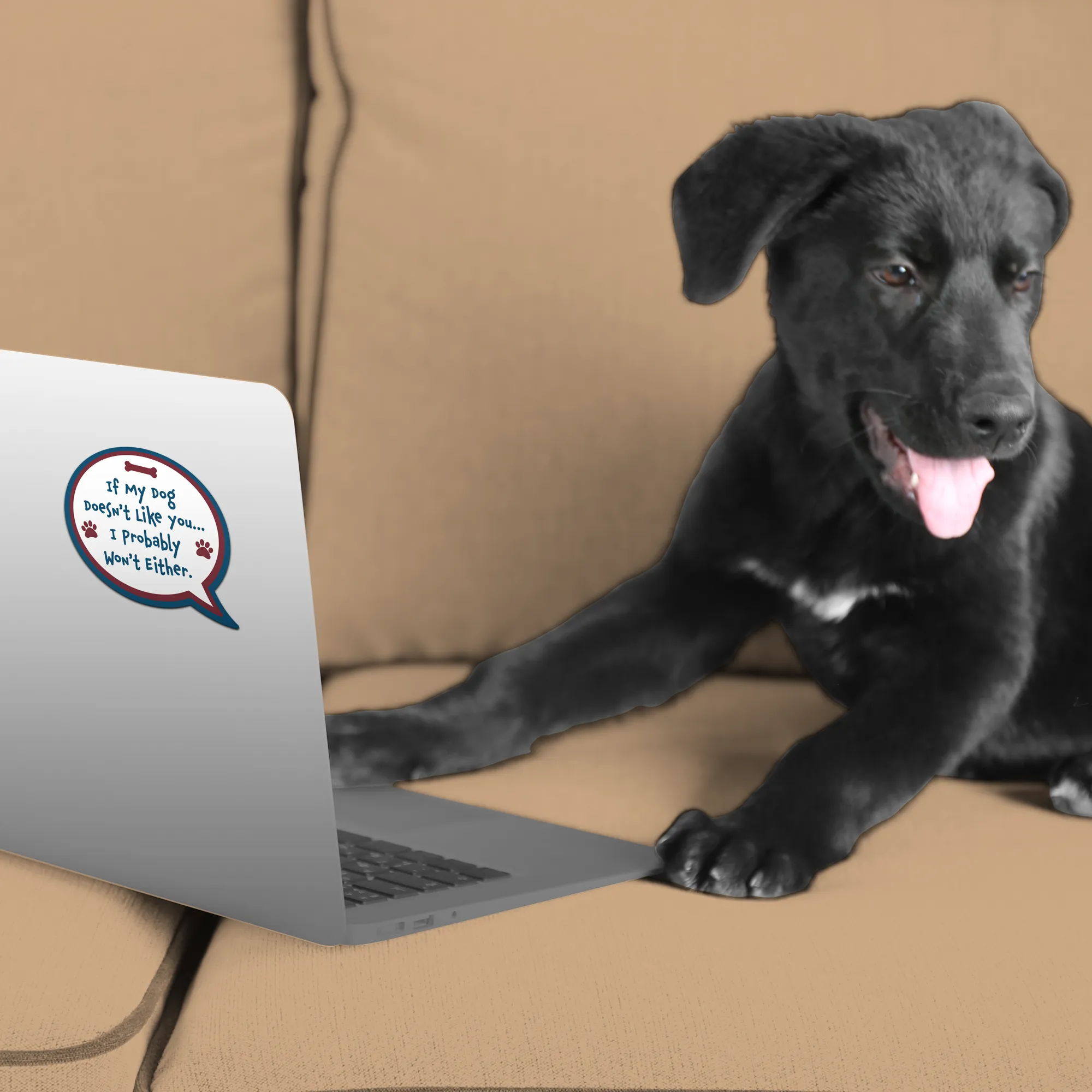 3 Sticker with Dog Approval