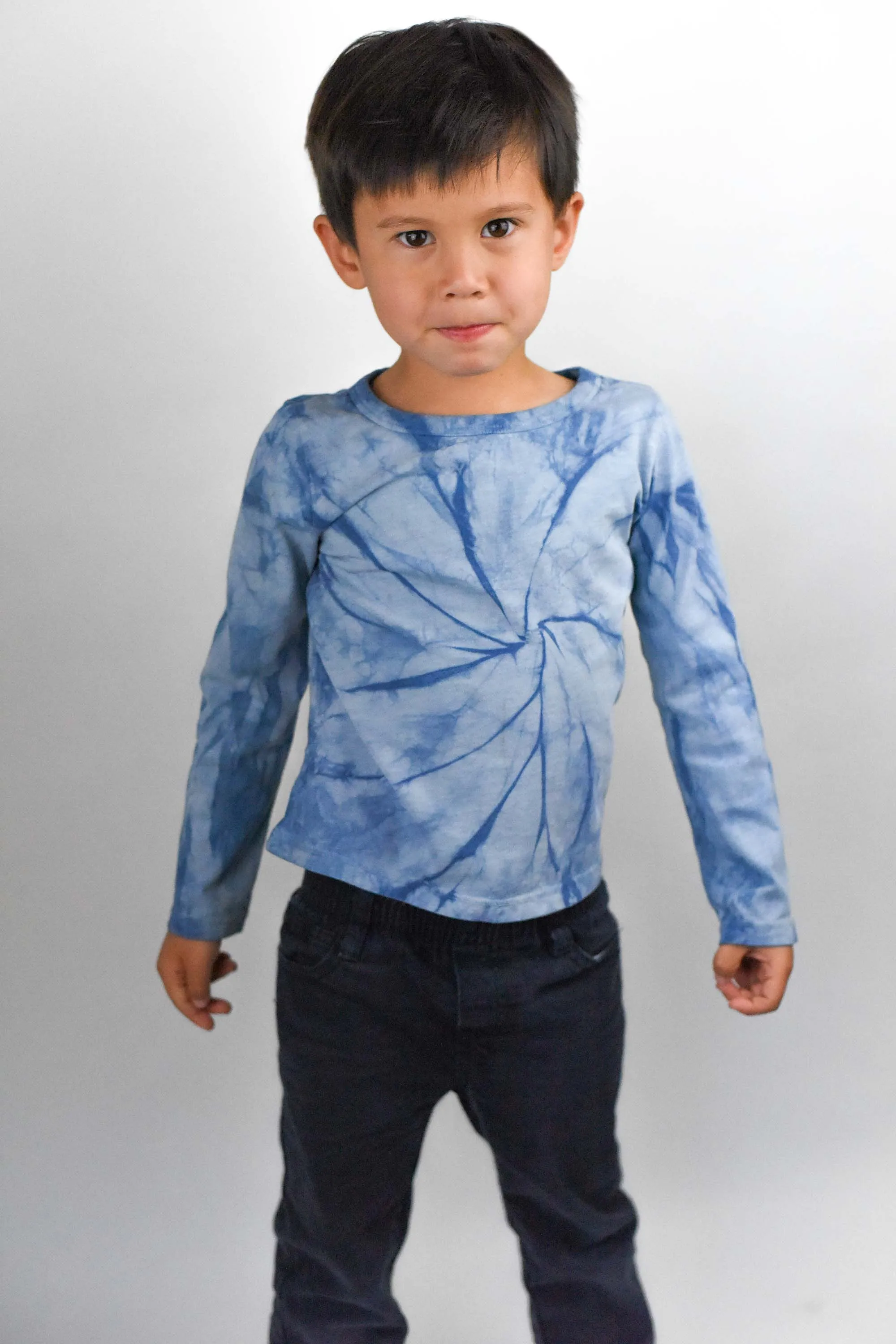 Indigo Swirl Kids Long Sleeve