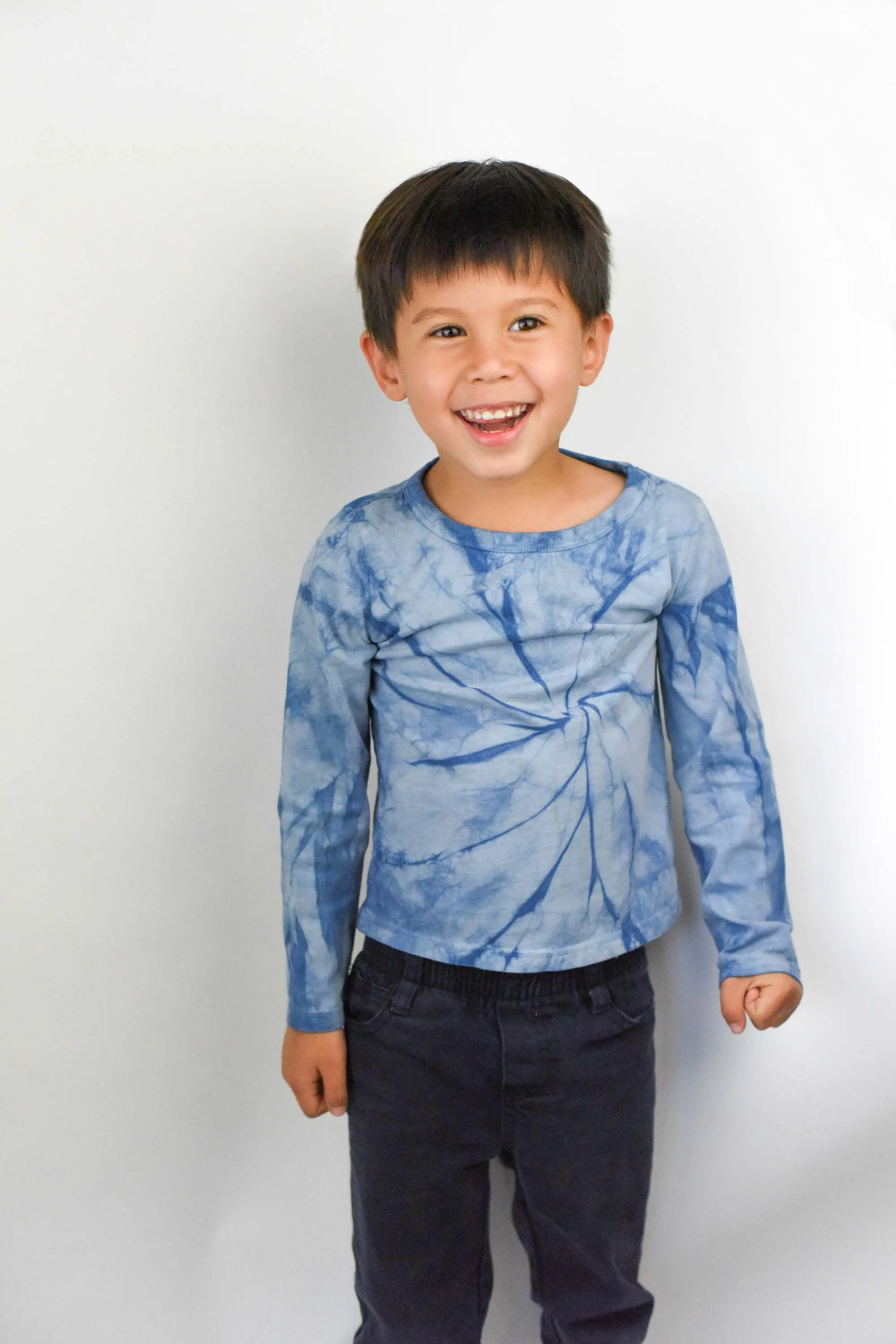 Indigo Swirl Kids Long Sleeve