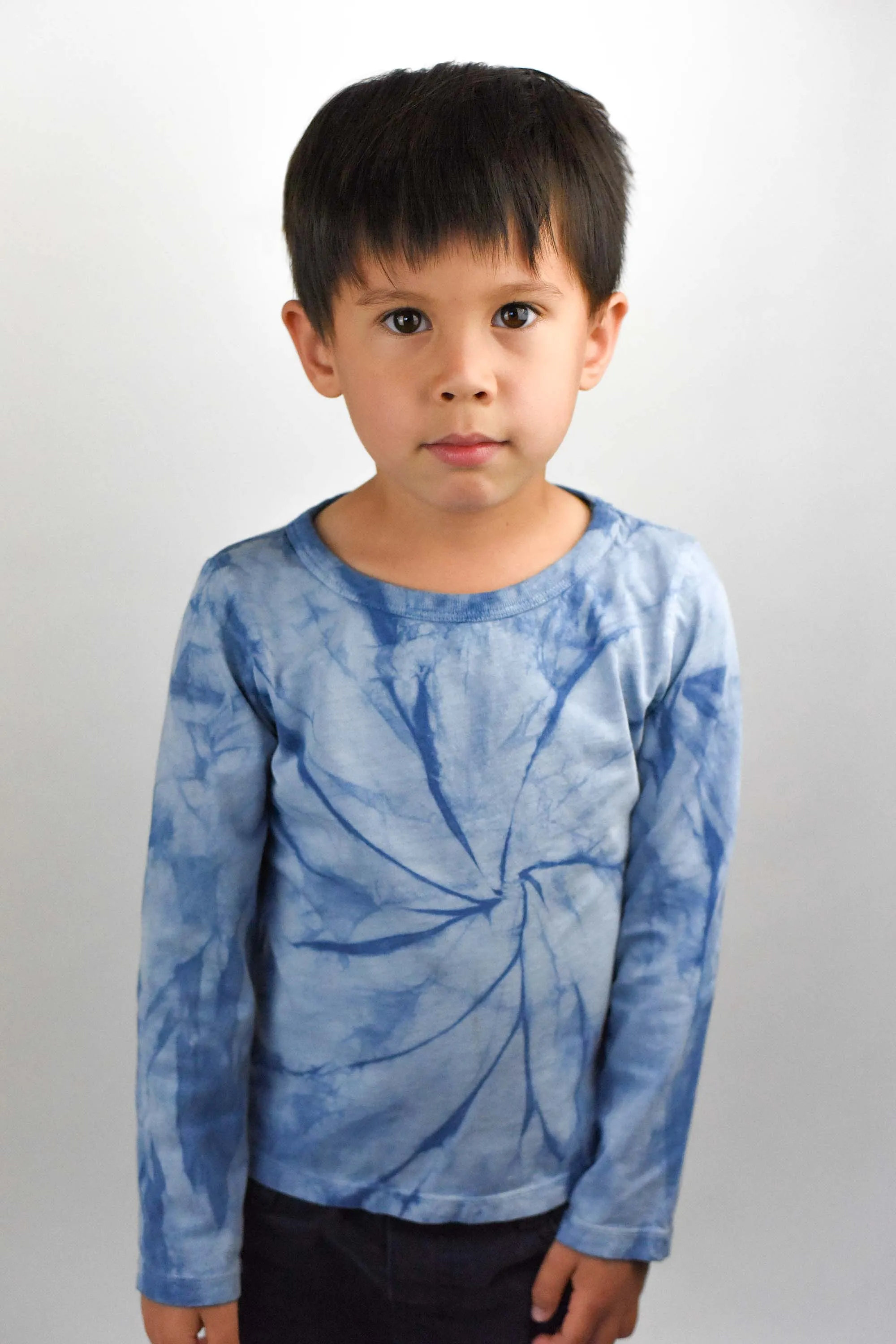 Indigo Swirl Kids Long Sleeve