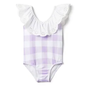 Janie and Jack Gingham Onepiece Swim (Toddler/Little Kids/Big Kids)