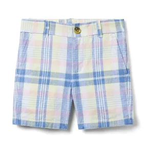 Janie and Jack Linen Plaid Short (Toddler/Little Kids/Big Kids)