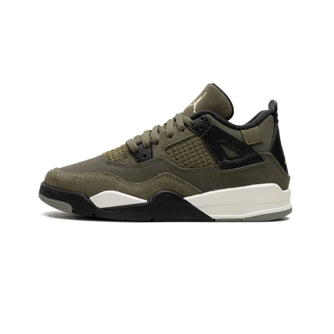 Jordan 4 Retro SE Craft Medium Olive (Pre School Kids)