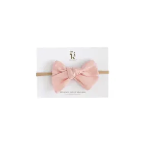 Kids Skylah Linen Bow Headband - Strawberry Shortcake