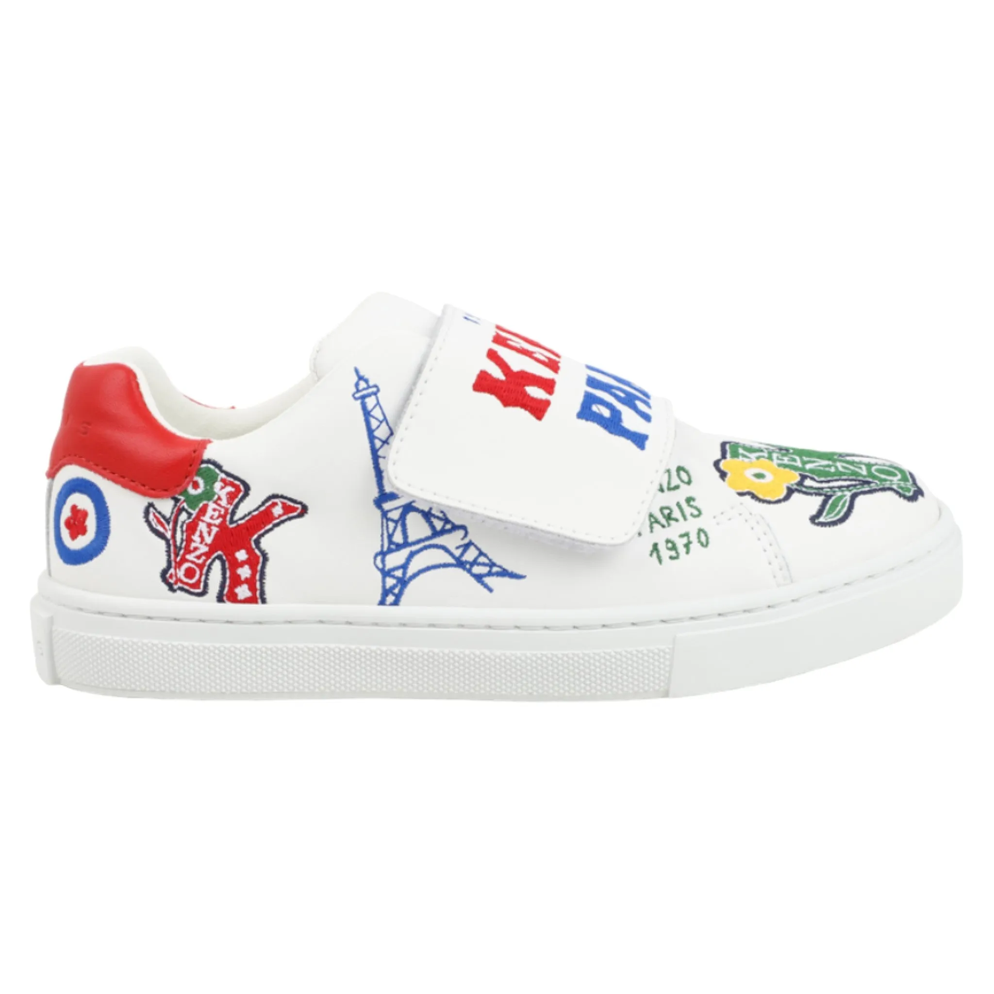 Kenzo Kids Multi-Logo Velcro Strap Sneakers