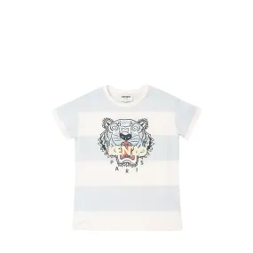 Kenzo Kids Striped Tiger Logo T-Shirt