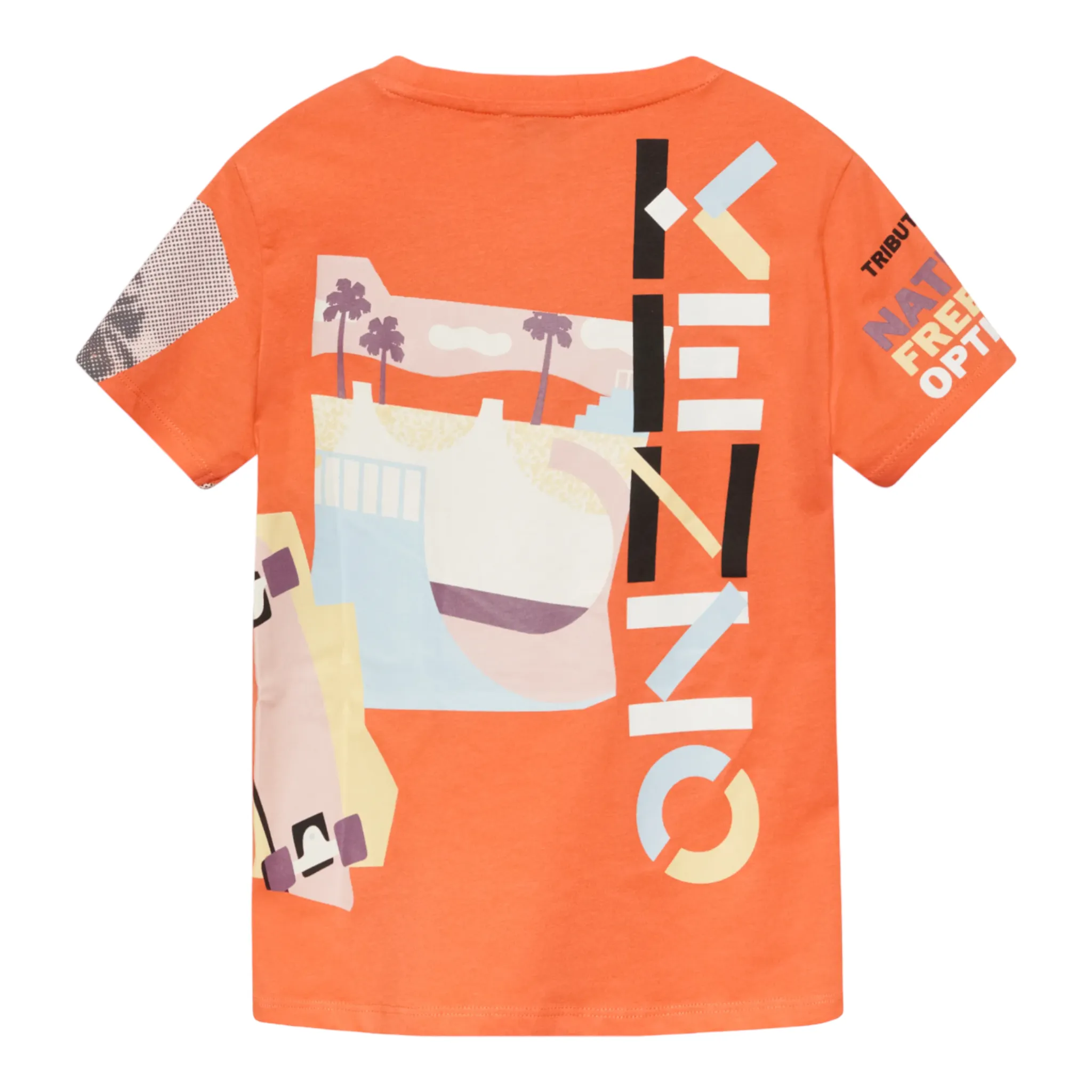 Kenzo Kids Tiger Motifs T-Shirt - Orange