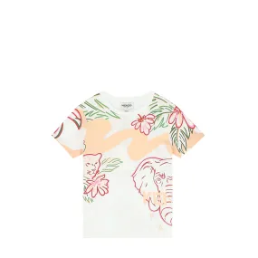 Kenzo Kids Tiger Motifs T-Shirt - White