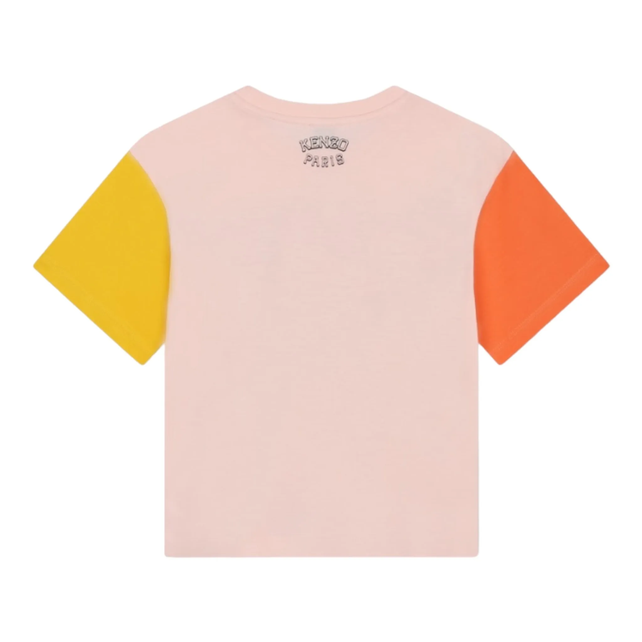 Kenzo Kids Varsity Tiger Colorblock Short Sleeve T-Shirt