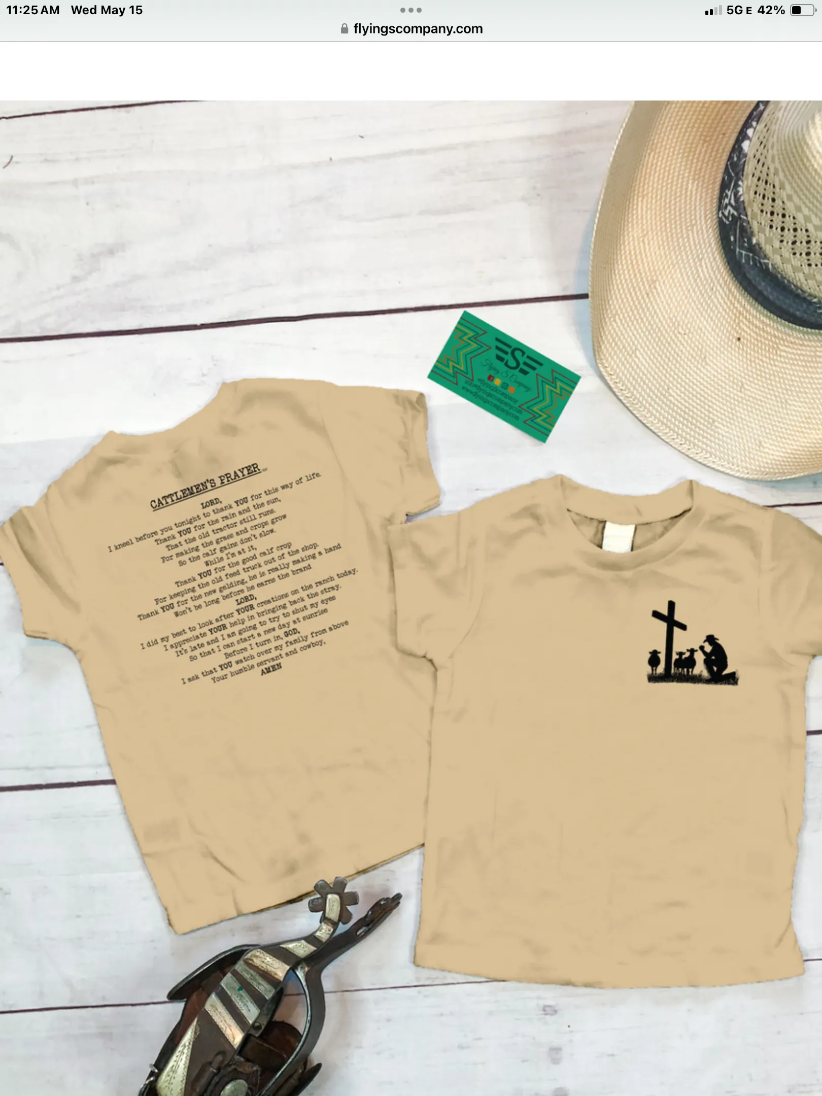 Kids & Infants Cattlemen's Prayer Tee