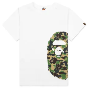 Kids Abc Camo Side Big Ape Head Tee White