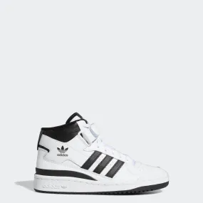 Kids adidas Originals Forum Mid Shoes Cloud White Black