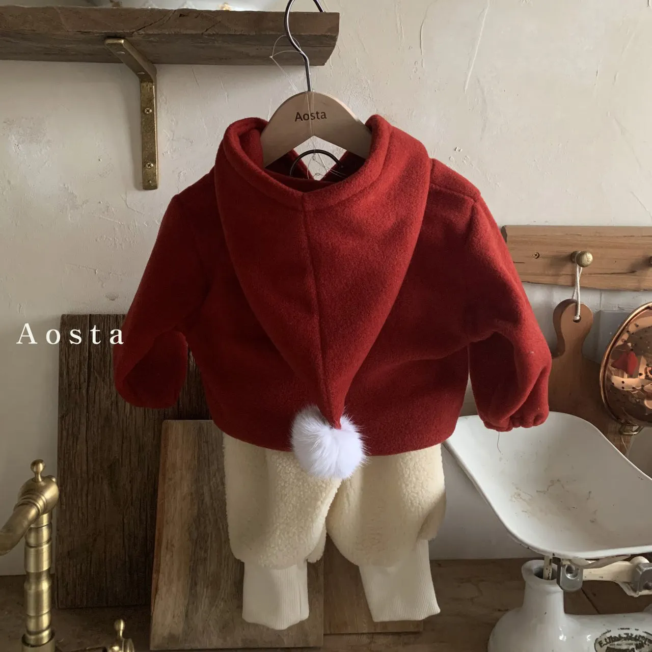 Kids Aosta Fleece Pompom Cone Cape (0-5y) - 2 Colors