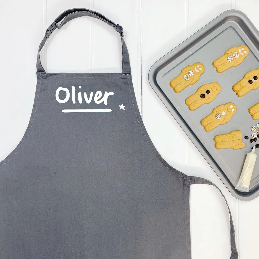 Kids Apron Personalised With Star