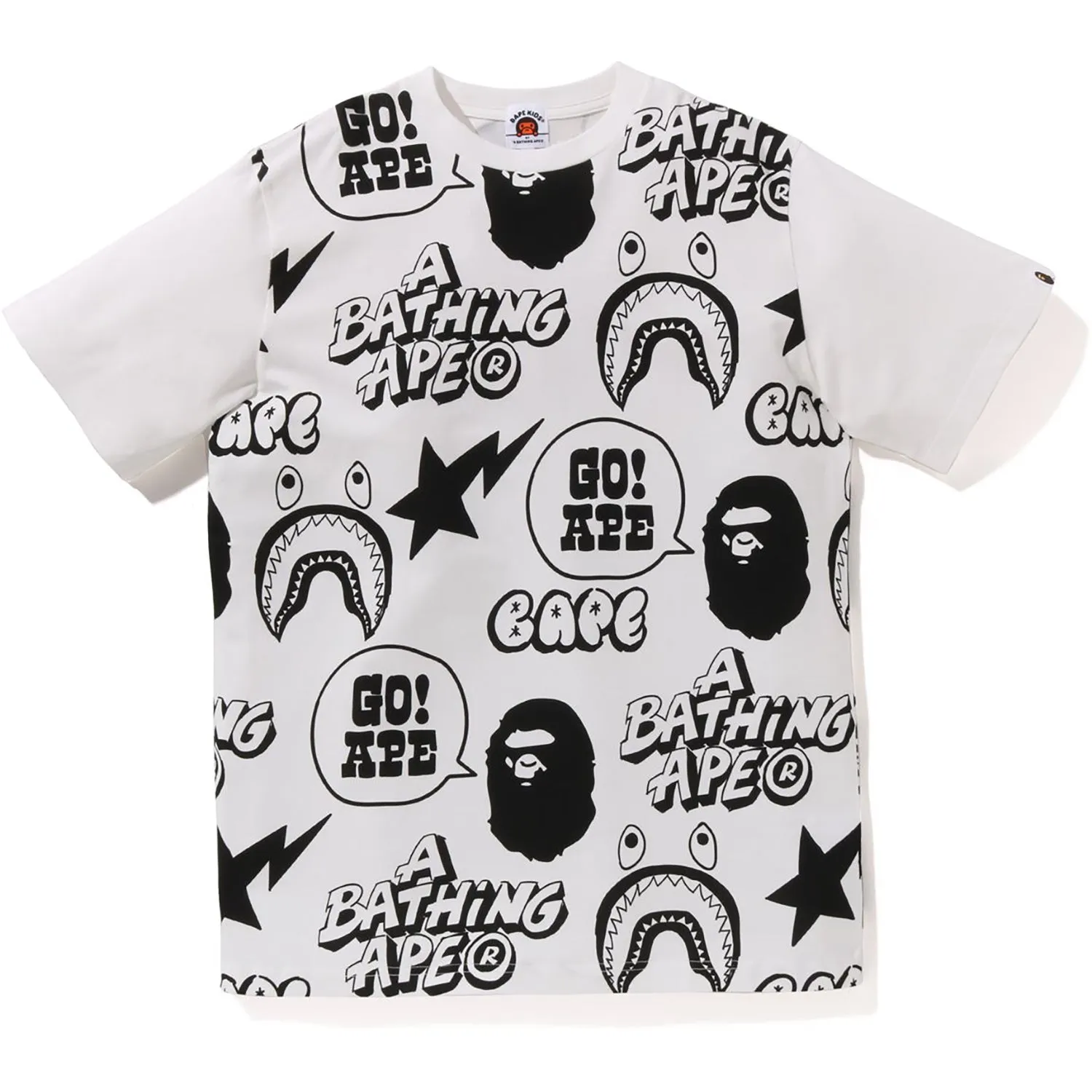 Kids Loose Fit Tee with BAPE Graffiti Design