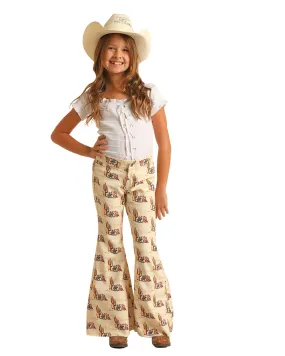 Panhandle Slim Kids Beige Printed Pull-On Jeans