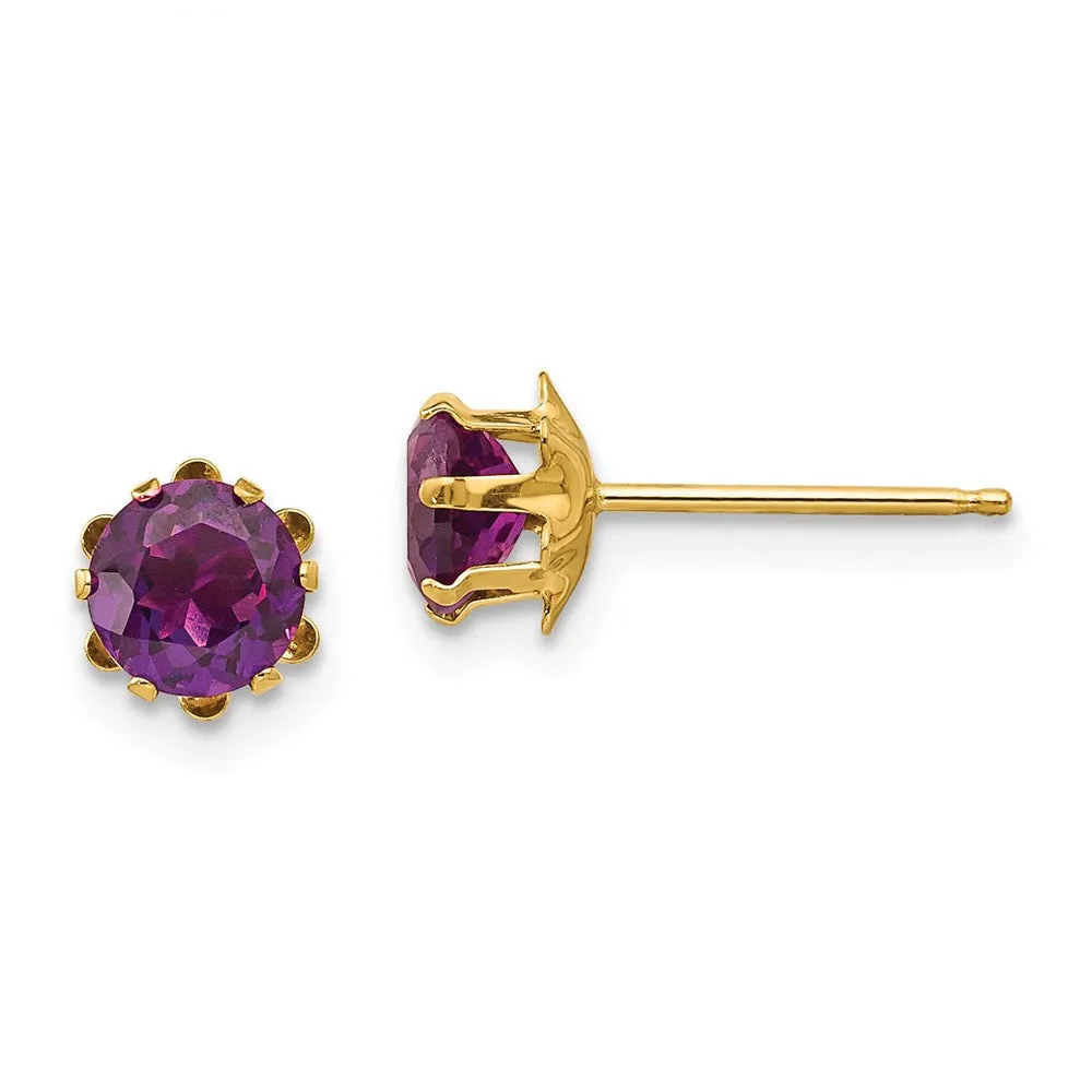 Kids Alexandrite Birthstone Stud Earrings