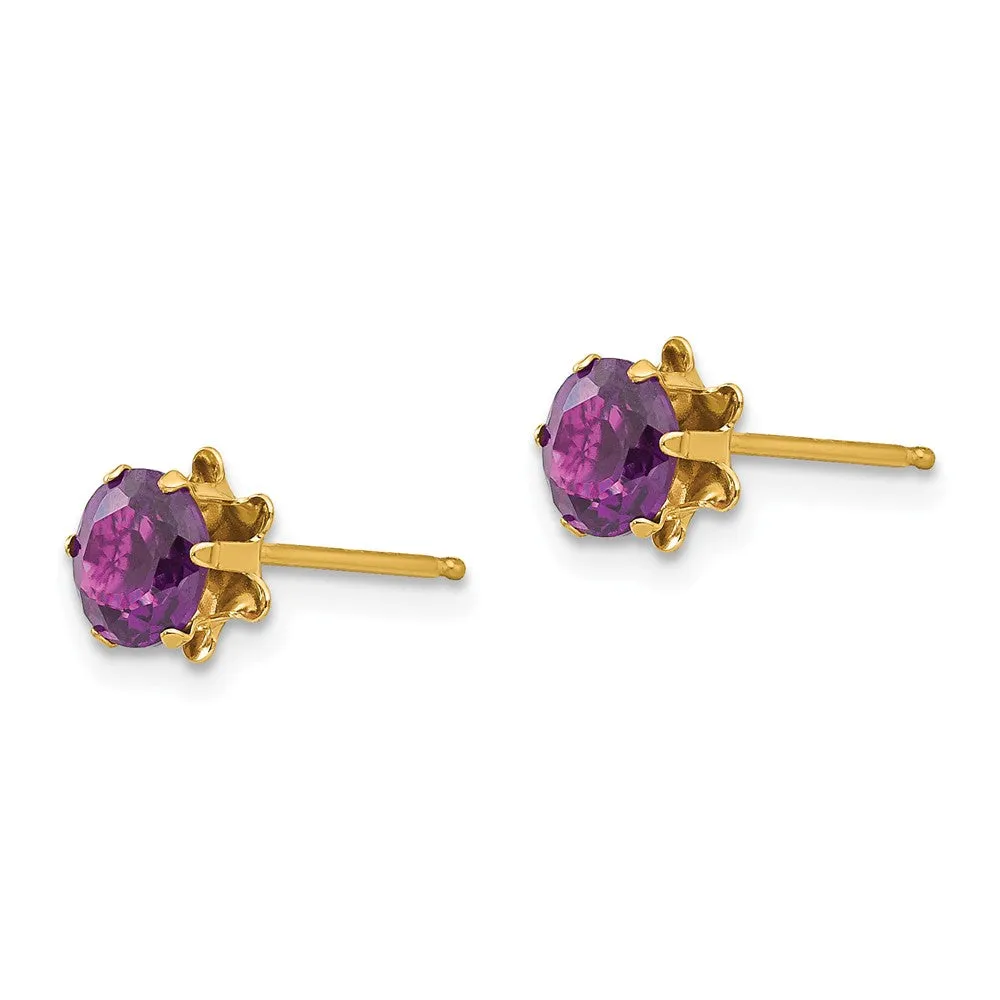 Kids Alexandrite Birthstone Stud Earrings