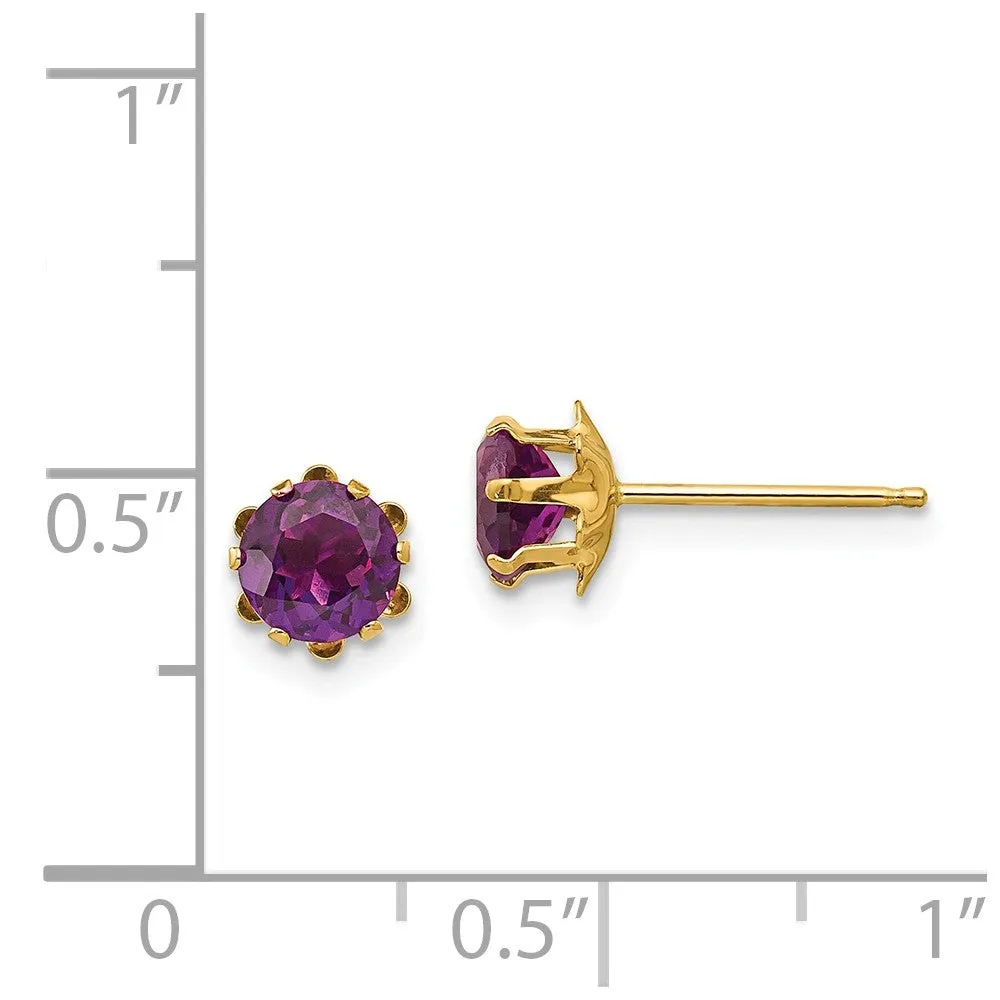 Kids Alexandrite Birthstone Stud Earrings