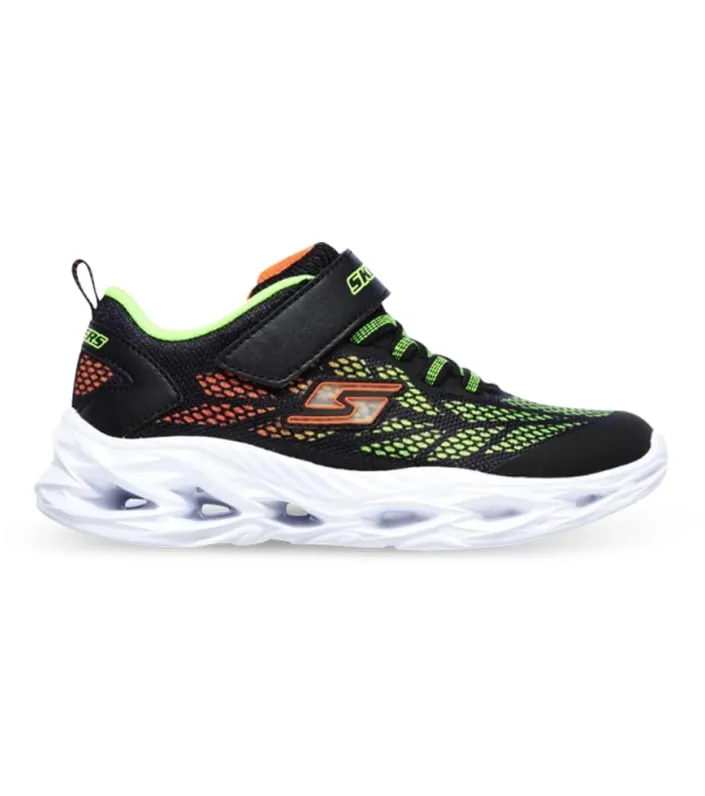 skechers vortex-flash kids black lime