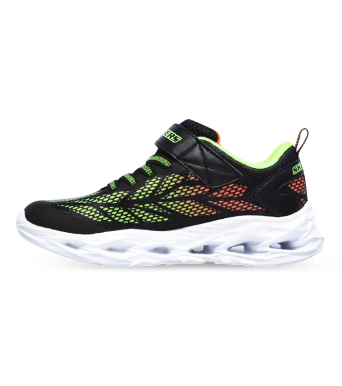 skechers vortex-flash kids black lime