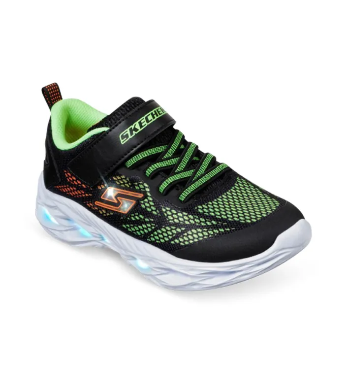 skechers vortex-flash kids black lime