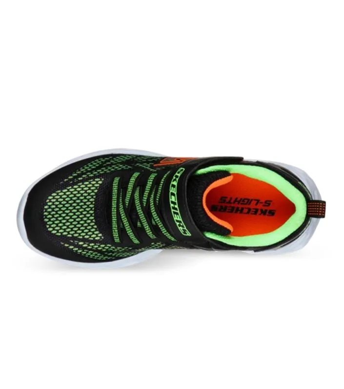 skechers vortex-flash kids black lime