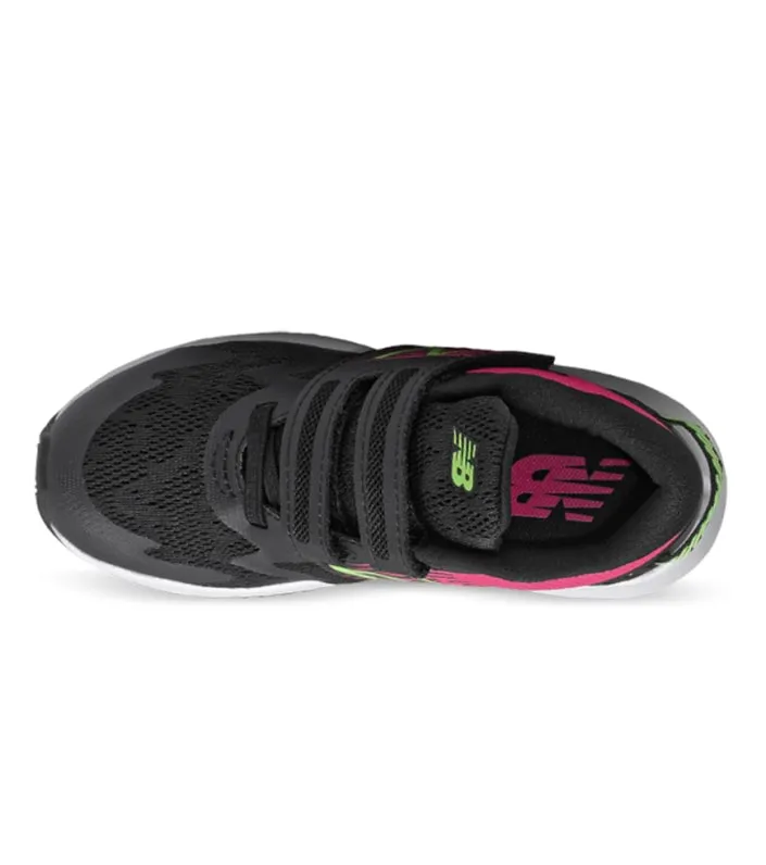 new balance rave run (ps) kids black pink glo