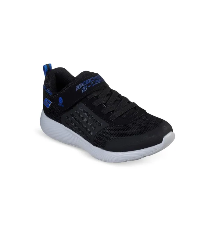 skechers dyna lights kids black royal