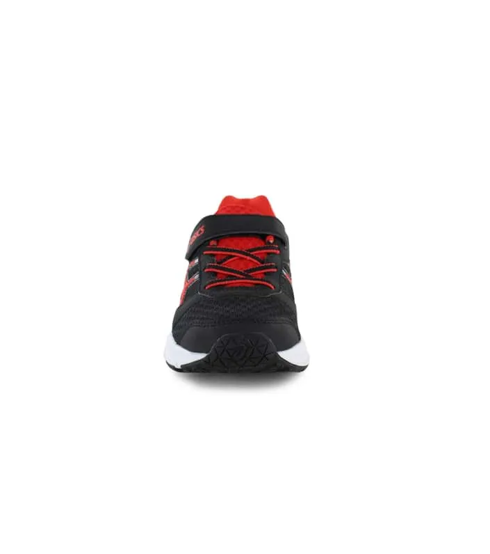 Kids Black Fiery Red White Asics Patriot 9 PS