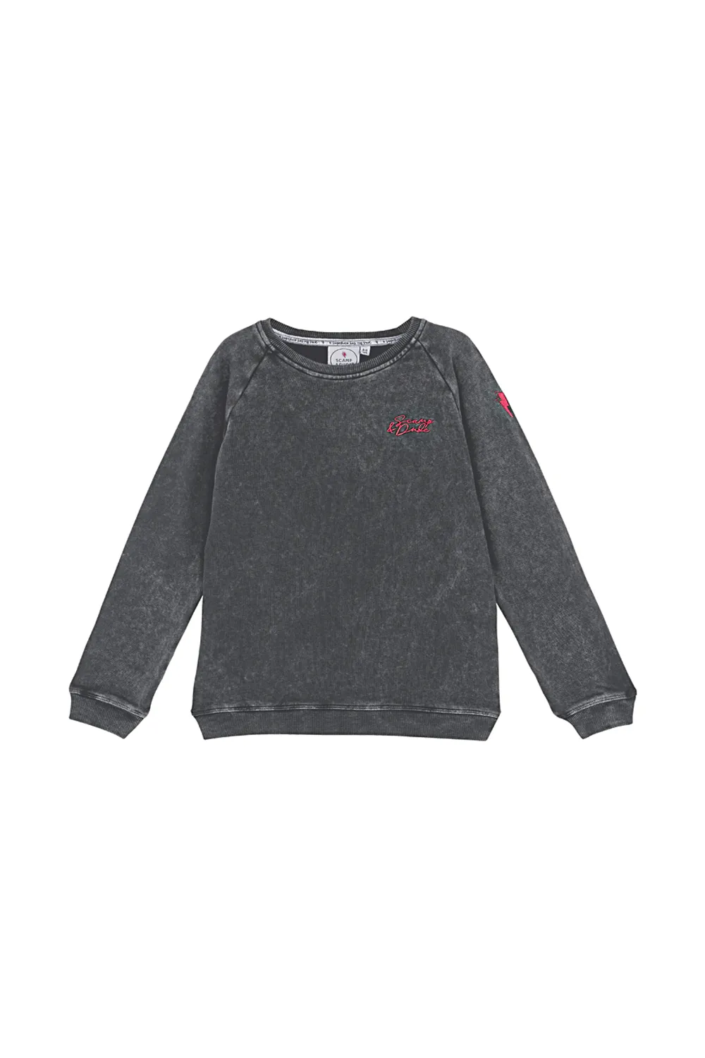 Kids Faded Wash Dark Grey Sweatshirt