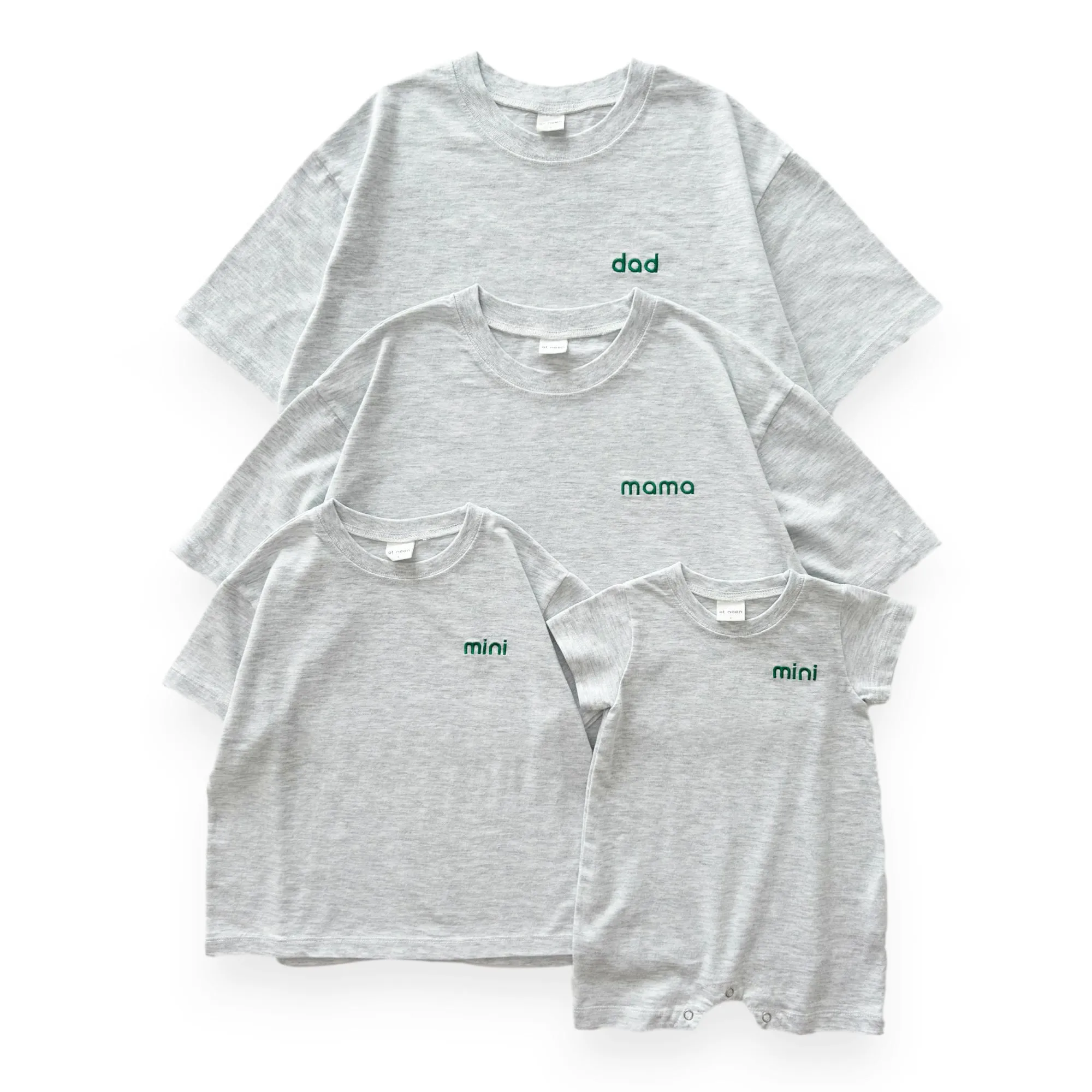 Kids Family Embroidery mini T-Shirt (6m-7y) - 3 Colors