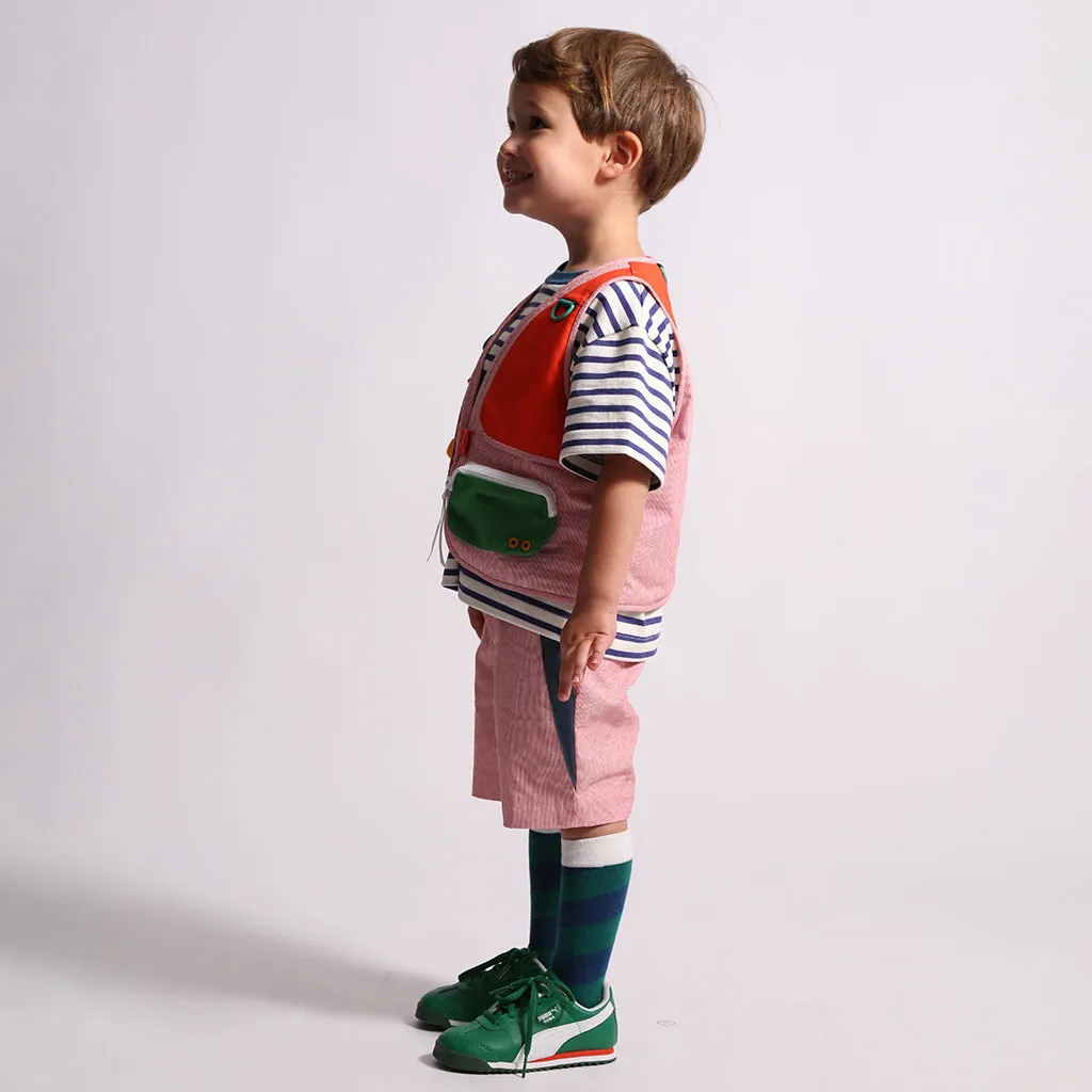 Fisher Utility Patchwork Vest for Kids in SOS Red