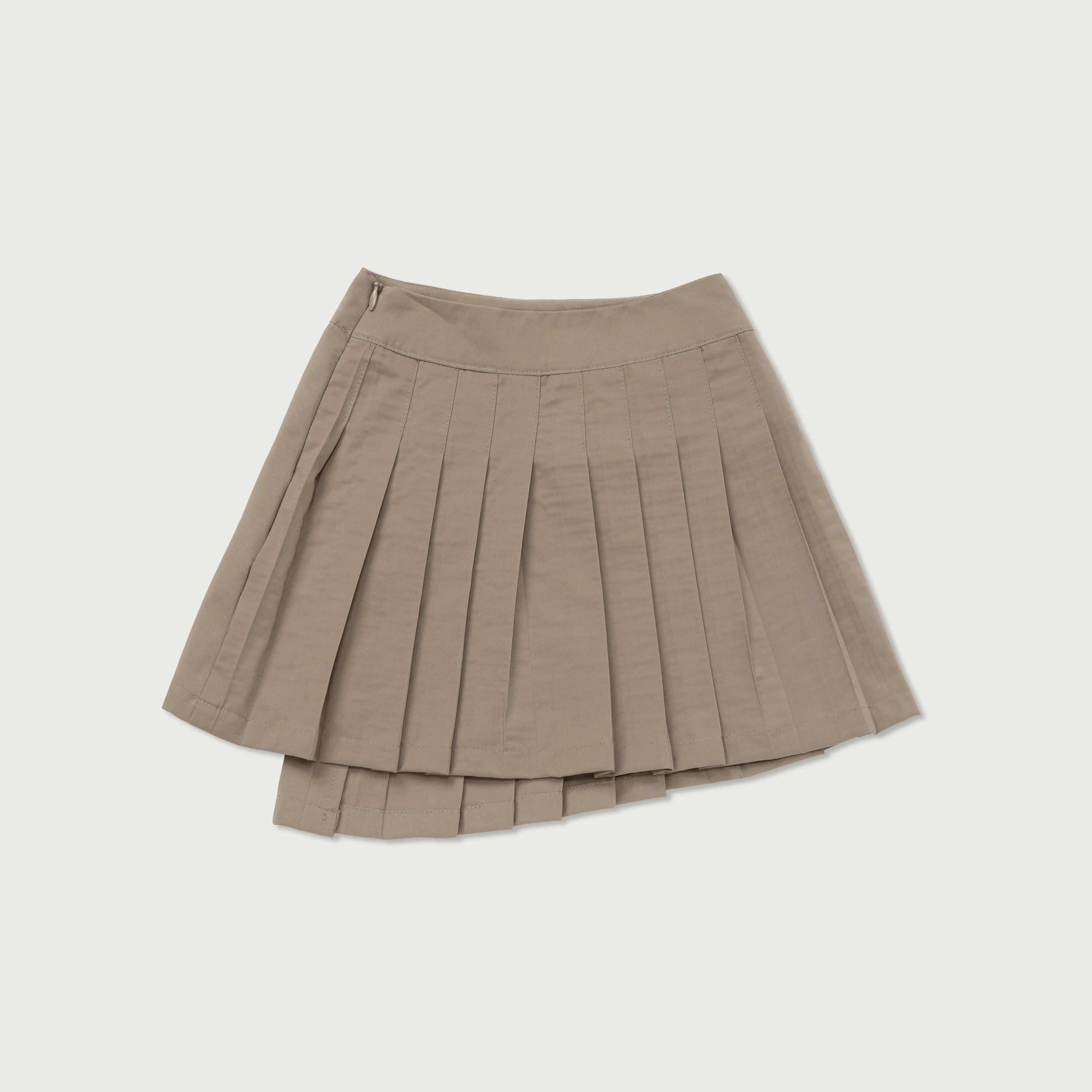 Kids Girls Pleated Skirt - Bone