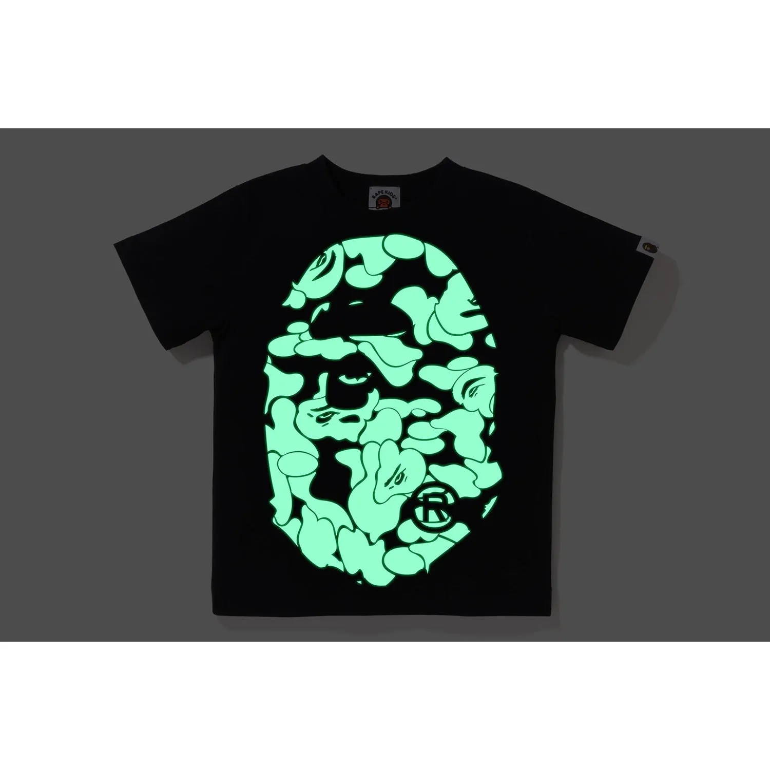 Kids GLOW IN THE DARK CAMO BIG APE HEAD TEE