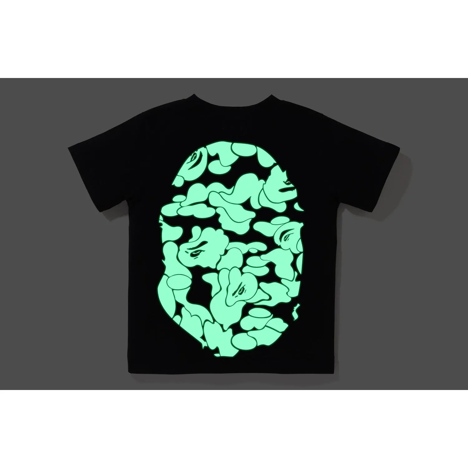 Kids GLOW IN THE DARK CAMO BIG APE HEAD TEE