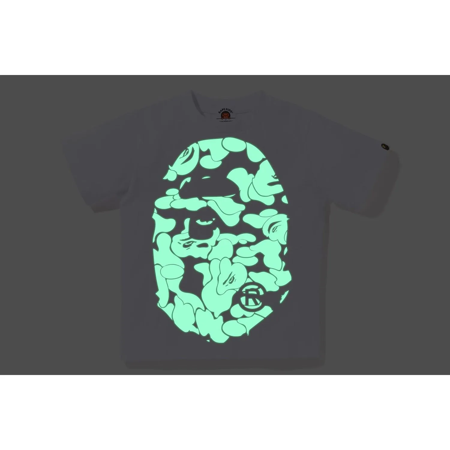 Kids GLOW IN THE DARK CAMO BIG APE HEAD TEE