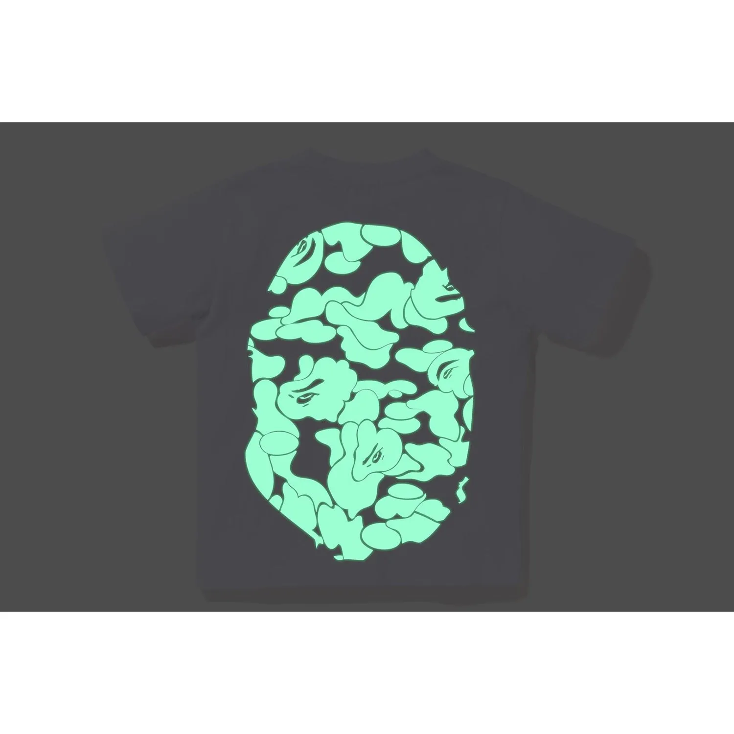 Kids GLOW IN THE DARK CAMO BIG APE HEAD TEE