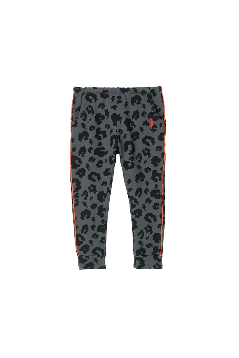 Kids Grey Leopard Joggers