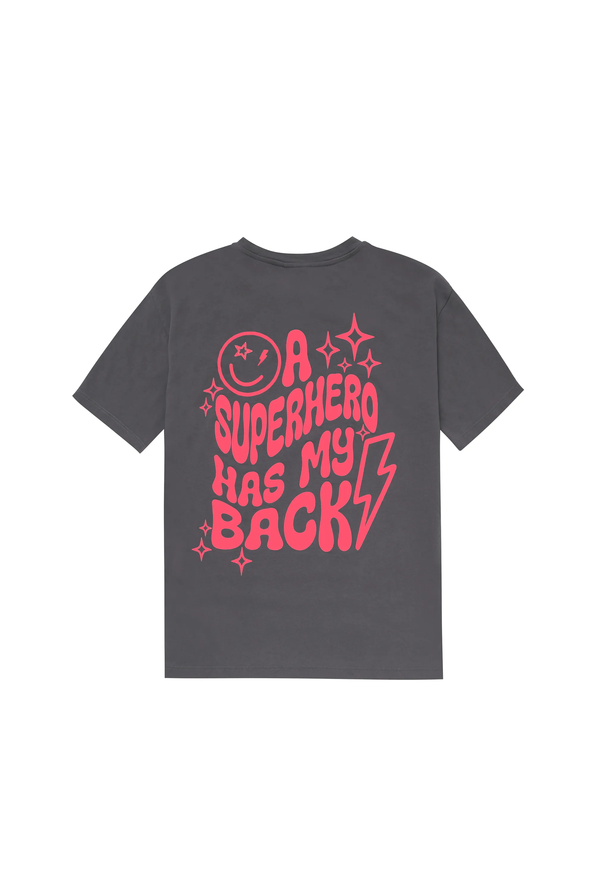 Kids Grey with Neon Slogan T-Shirt