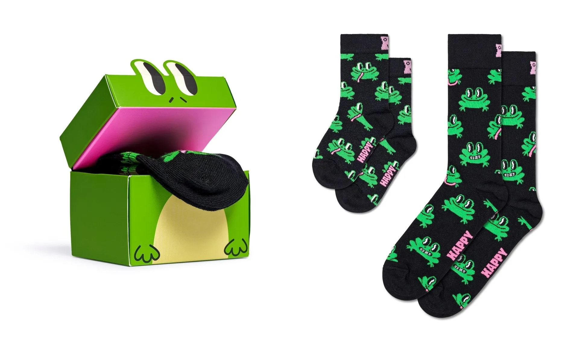 Kids' Happy Socks 2-Pack Mini & Me Froggys Gift Set