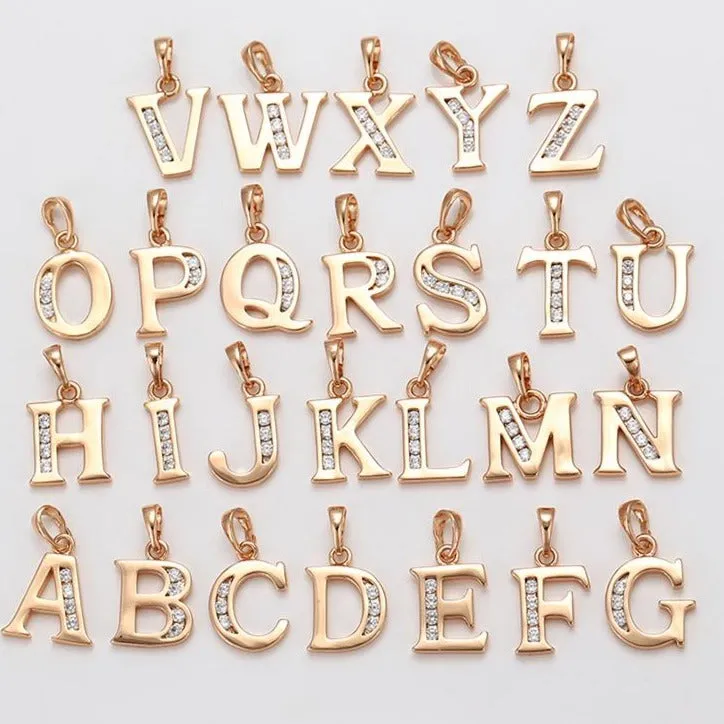 Kids 18k Gold Plated Initial Letter Necklace