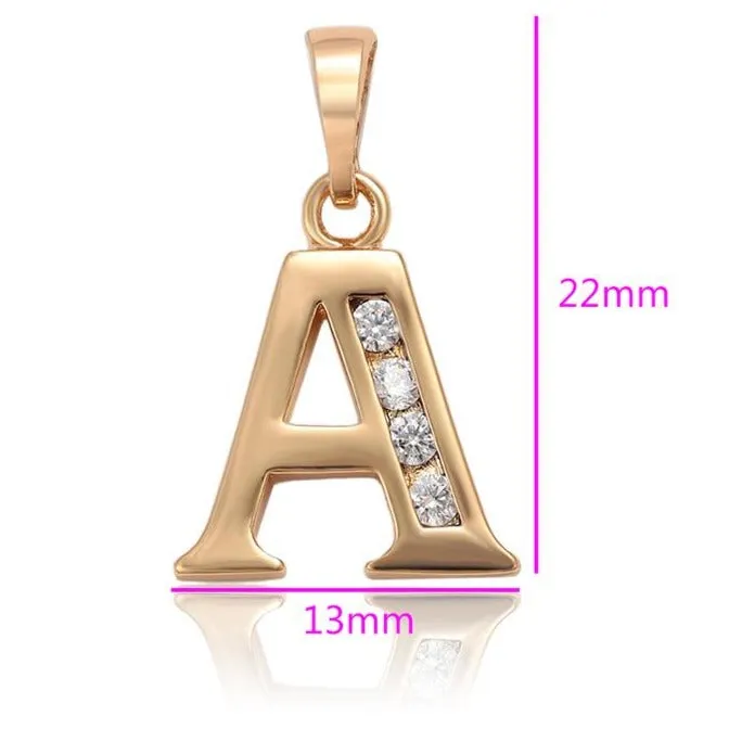 Kids 18k Gold Plated Initial Letter Necklace