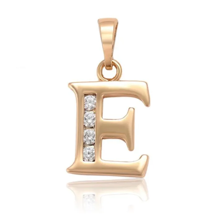 Kids 18k Gold Plated Initial Letter Necklace