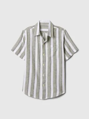 Kids Linen-Blend Vacay Shirt