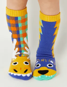 KIDS MOOSE & BEAR NO SLIP SOCKS *