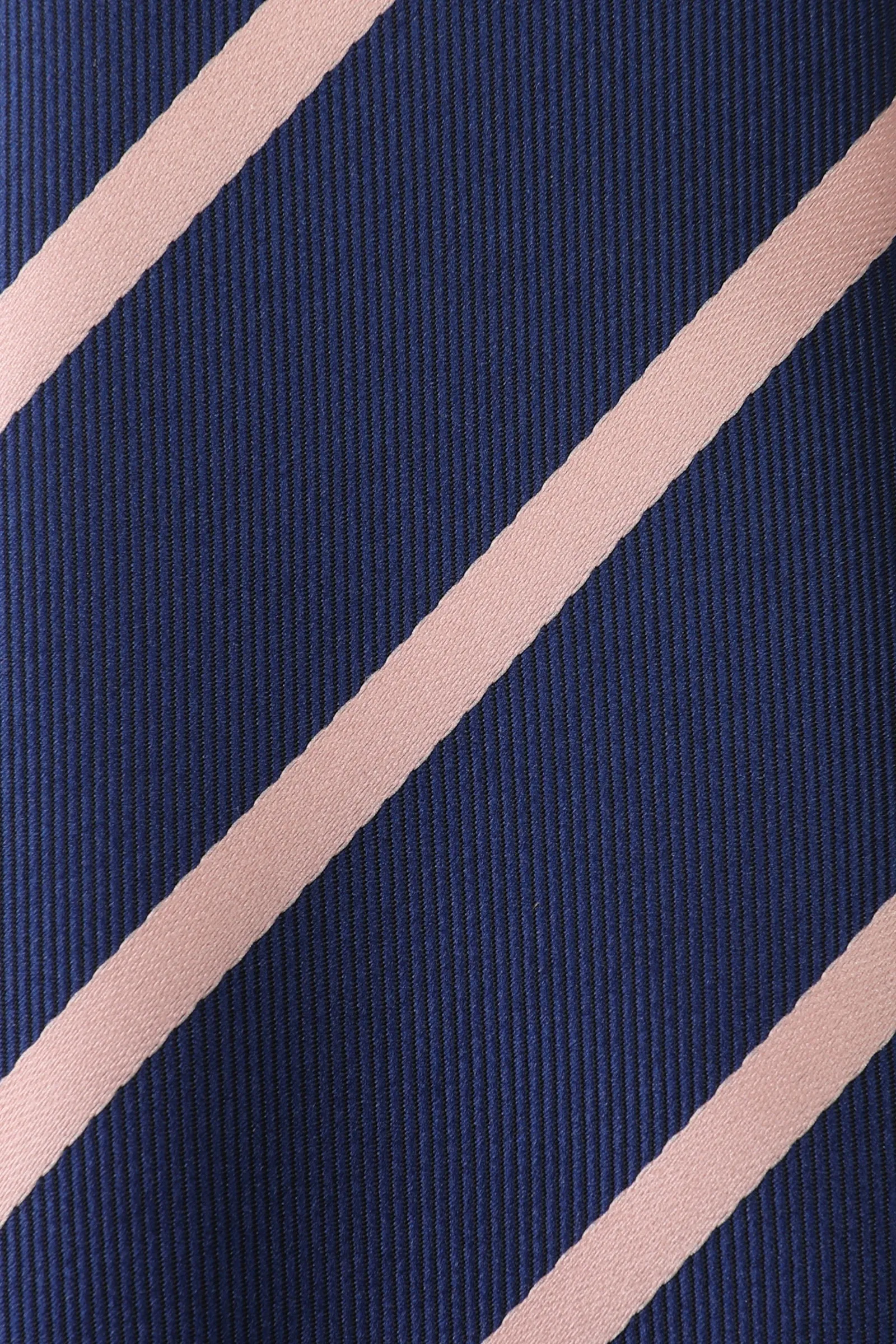 Kids Necktie in Navy Blue with Peach Stripes